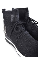Sneakersy SKYLER LACE UP BOOTIE BLACK MICHAEL KORS