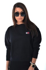 Bluza TJW TOMMY BADGE CREW BLACK TOMMY JEANS