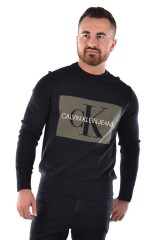 Sweter COMBED MONOGRAM BLACK CALVIN KLEIN JEANS