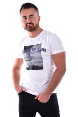 T-shirt SLIM PHOTO PRINT WHITE CALVIN KLEIN JEANS