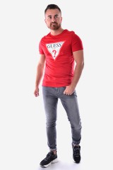 T-shirt TRIANGLE LOGO RED GUESS