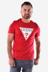 T-shirt TRIANGLE LOGO RED GUESS