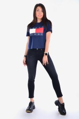 T-shirt TJW TOMMY FLAG TEE NAVY BLUE TOMMY JEANS