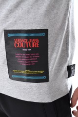 T-shirt JERSEY MODE MIRROR LOGO GREY VERSACE JEANS COUTURE