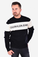 Sweter WOOL COLOUR BLOCK BLACK CALVIN KLEIN JEANS