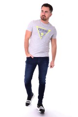T-shirt TRIANGLE SPRAYER LOGO GREY GUESS