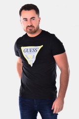 T-shirt TRIANGLE SPRAYER LOGO BLACK GUESS