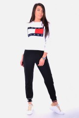 Bluza TJW TOMMY FLAG CREW WHITE TOMMY JEANS