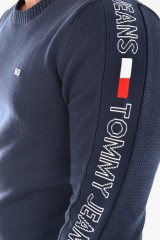 Sweter TJM TAPE SWEATER NAVY BLUE TOMMY JEANS