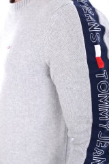 Sweter TJM TAPE SWEATER GREY TOMMY JEANS
