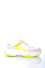 Sneakersy MAYA LOW TOP LACE UP YELLOW FLUO CALVIN KLEIN JEANS