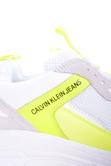 Sneakersy MAYA LOW TOP LACE UP YELLOW FLUO CALVIN KLEIN JEANS