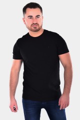 T-shirt COTTON STRETCH SLIM BLACK TRUSSARDI JEANS