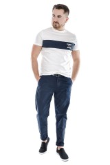 T-shirt CHEST STRIPE LOGO TEE WHITE TOMMY JEANS