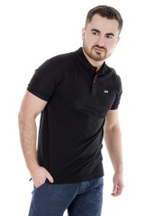 Polo TJM CLASSICS SOLID STRETCH BLACK TOMMY JEANS