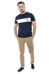 T-shirt CHEST STRIPE LOGO TEE NAVY TOMMY JEANS