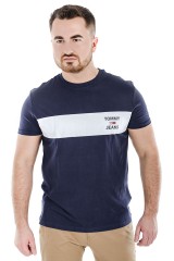 T-shirt CHEST STRIPE LOGO TEE NAVY TOMMY JEANS