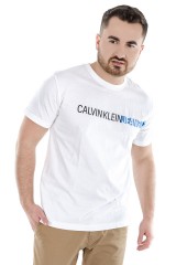 T-shirt STRIPE INSTITUTIONAL LOGO WHITE CALVIN KLEIN JEANS