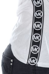 T-shirt LOGO TAPE MK WHITE MICHAEL KORS