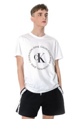 T-shirt ROUND LOGO MONOGRAM WHITE CALVIN KLEIN JEANS
