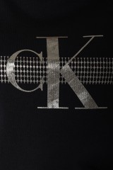 T-shirt METALLIC DETAL LOGO BLACK CALVIN KLEIN JEANS