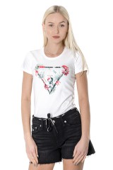 T-shirt ROSE LORY TEE WHITE GUESS