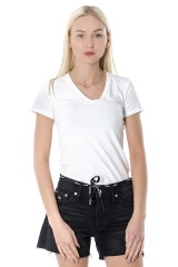 T-shirt MINI TRIANGLE WHITE GUESS
