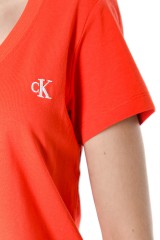 T-shirt CLASSIC MONOGRAM V-NECK RED CALVIN KLEIN JEANS