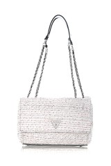 Torebka CESSILY QUILTED TWEED WHITE MULTI GUESS