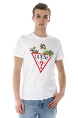 T-shirt PALM LOGO WHITE GUESS
