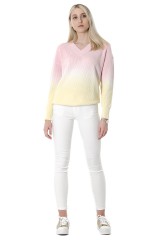 Sweter ICON LOGO PINK YELLOW GUESS