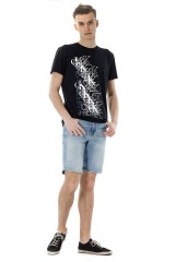 T-shirt OUTLINED MONOGRAM BLACK CALVIN KLEIN JEANS