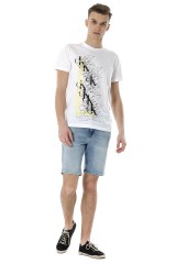T-shirt OUTLINED MONOGRAM WHITE CALVIN KLEIN JEANS
