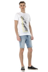 T-shirt OUTLINED MONOGRAM WHITE CALVIN KLEIN JEANS