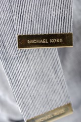 Spodnie materiałowe STRIPED LINEN & COTTON MICHAEL KORS