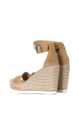 Koturny NATURAL SUEDE WEDGE BRONZE TOMMY JEANS