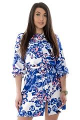 Sukienka BLUE FLOWER ARMANI EXCHANGE