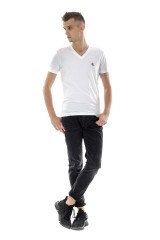 T-shirt V-NECK WHITE CALVIN KLEIN JEANS
