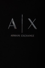 T-shirt z lustrzanym logo AX czarna ARMANI EXCHANGE