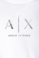 T-shirt z lustrzanym logo AX biała ARMANI EXCHANGE