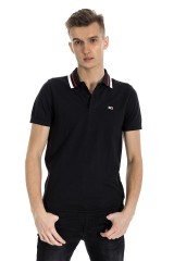 Polo CLASSIC TIPPED czarna TOMMY JEANS