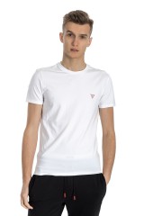 T-shirt z klasycznym logo na piersi WHITE GUESS