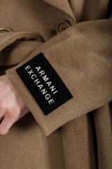 Płaszcz z wyszytym logo na rękawie ARMANI EXCHANGE