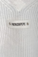 Sweter z dekoltem na plecach PATRIZIA PEPE