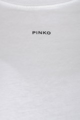 T-shirt biały z logo JERSEY PINKO