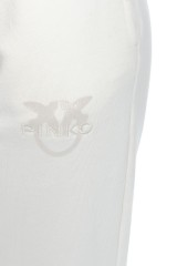 Spodnie dresowe z klasycznym logo białe CARICO PINKO