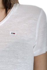 T-shirt z klasycznym logo biały REGULAR CORP NECK TEE TOMMY JEANS