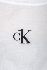 T-shirt wiązany biały CROPPED TOP CALVIN KLEIN