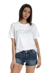 T-shirt z logo biały MICHAEL KORS