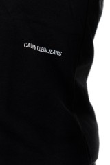 T-shirt w literę V czarny CALVIN KLEIN JEANS